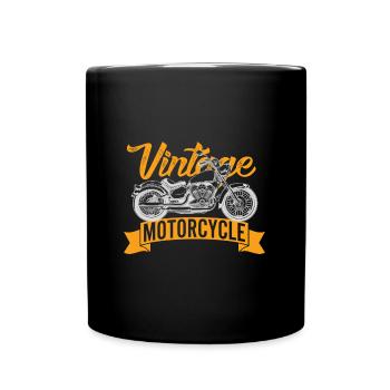 Moto vintage - Mug uni - noir - Devant