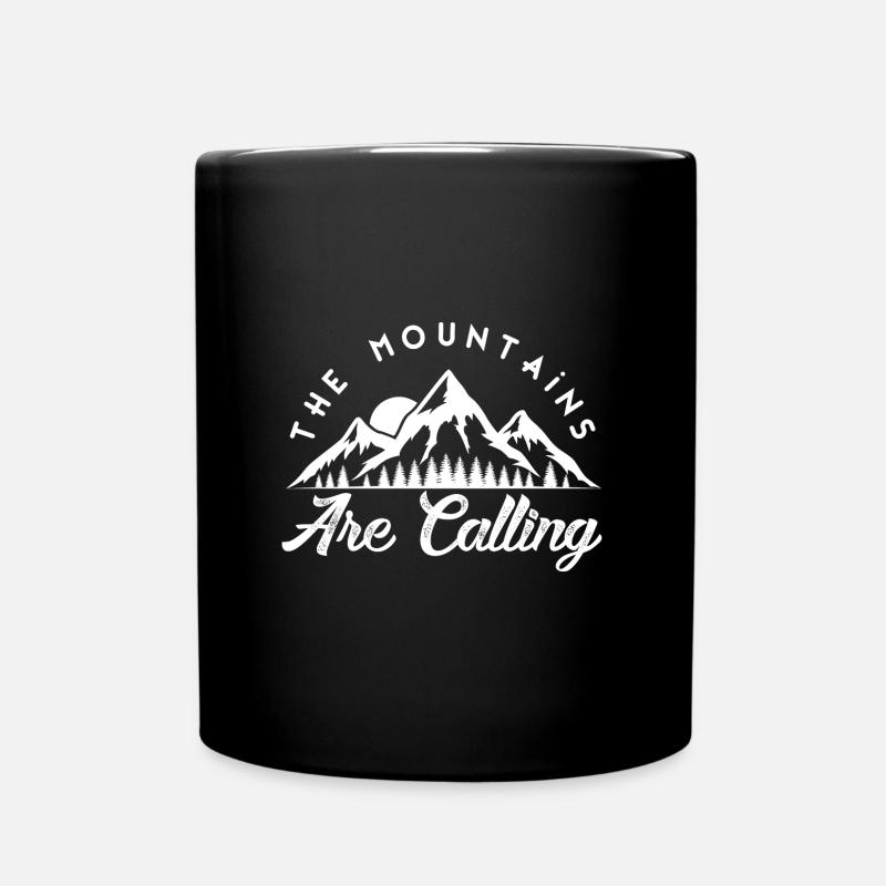 Der Berg ruft - Tasse einfarbig - Schwarz