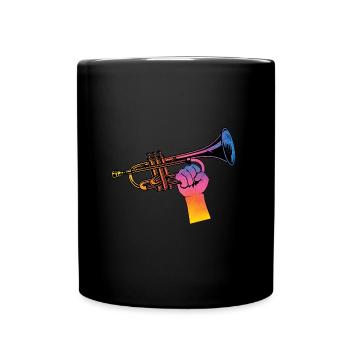 Trumpeter Asthetic Trumpet - Musicians Orchestra - Full Colour Mug - black - Front