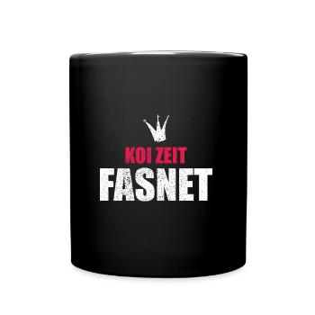 Koi Zeit Fasnet Hexe Guggen Karneval geschenk - Tasse einfarbig - Schwarz - Vorne
