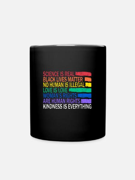Rainbow Regenbogen Lesbe Pride LGBTQ Kleidung Mann - Tasse einfarbig - Schwarz