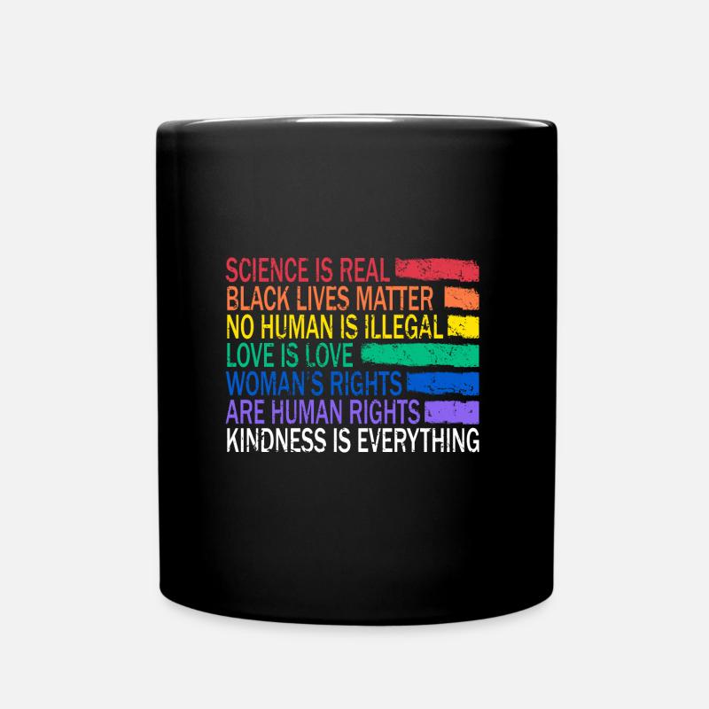 Rainbow Regenbogen Lesbe Pride LGBTQ Kleidung Mann - Tasse einfarbig - Schwarz