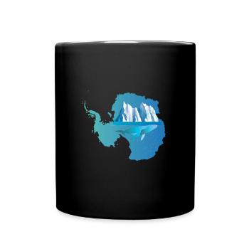 Antarktis & Wal Klimawandel & Umweltschutz Südpol - Tasse einfarbig - Schwarz - Vorne