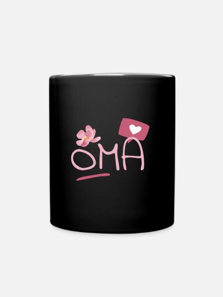 Ich liebe Oma - Tasse einfarbig - Schwarz