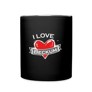 Beckum - Ich liebe Stadtnamen in Tattoo Stil - Tasse einfarbig - Schwarz - Vorne