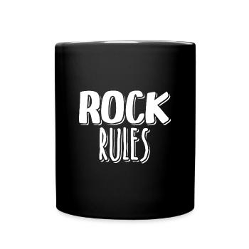 Rock Rules - Full Colour Mug - black - Front