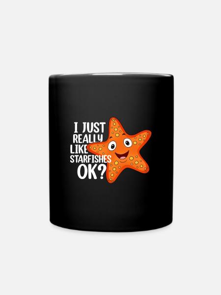 Seestern - Tasse einfarbig - Schwarz