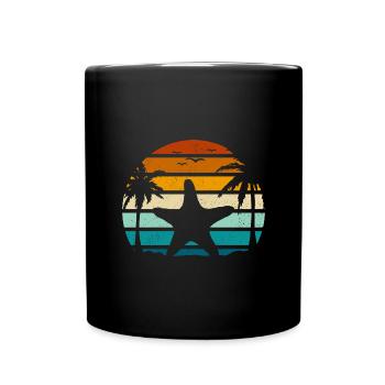 Seestern - Tasse einfarbig - Schwarz - Vorne