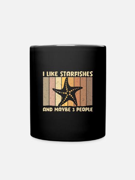 Seestern - Tasse einfarbig - Schwarz