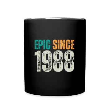 Episch seit 1988 - Retro Geburtstagsspruch - Tasse einfarbig - Schwarz - Vorne