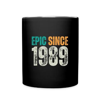 Episch seit 1989 - Retro Geburtstagsspruch - Tasse einfarbig - Schwarz - Vorne