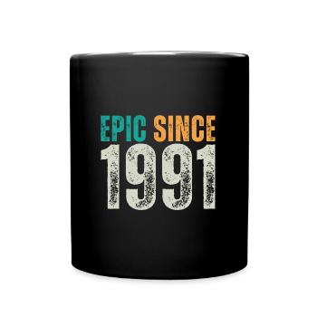 Episch seit 1991 - Retro Geburtstagsspruch - Tasse einfarbig - Schwarz - Vorne