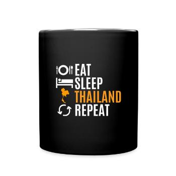 Thailand - Tasse einfarbig - Schwarz - Vorne