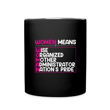 Femme forte Femmes Pouvoir Journée de la femme fière - Mug uni - noir - Devant