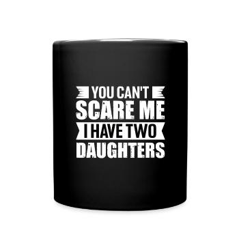 Fête des mères Fête des pères Mère Père Deux filles Bébé - Mug uni - noir - Devant