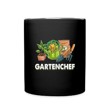 Gartenchef Gartenarbeit Gärtner Hobbygärtner Hobby - Tasse einfarbig - Schwarz - Vorne