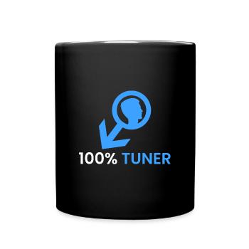100% Tuner - Tasse einfarbig - Schwarz - Vorne