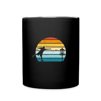 Disc Golf - Disc Golfing Spieler Ultimate Frisbee - Tasse einfarbig - Schwarz - Vorne