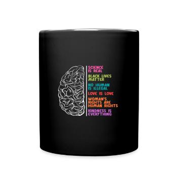Science Vie humaine Amour Femmes Droits - Mug uni - noir - Devant