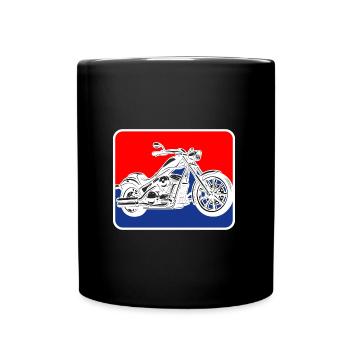 Logo de la moto américaine Chopper - Mug uni - noir - Devant