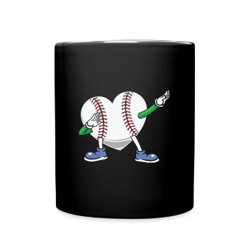 Baseball - Tasse einfarbig - Schwarz - Vorne