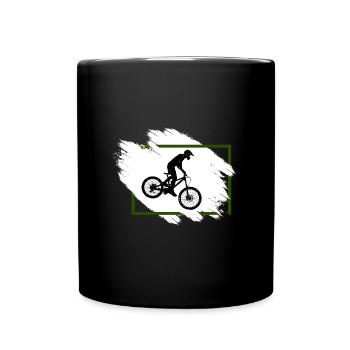 Cadeau vélo de montagne Descente - Mug uni - noir - Devant