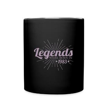 Legenden wurden 1983 geboren - Tasse einfarbig - Schwarz - Vorne
