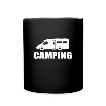 camping - Tasse einfarbig - Schwarz - Vorne