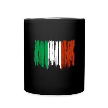 Italy Flag Vintage Italian Flag Distressed Look - Full Colour Mug - black - Front