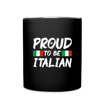 Drapeau de l’Italie Drapeau italien Vintage Look vieilli - Mug uni - noir - Devant