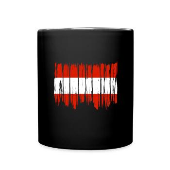 Austria Flag Austria Austrian Flag AT - Full Colour Mug - black - Front