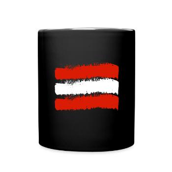 Austria Flag Austria Austrian Flag AT - Full Colour Mug - black - Front