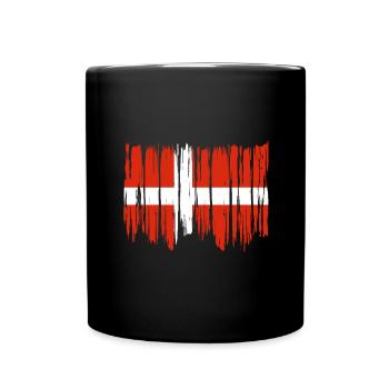 Drapeau du Danemark Scandinavie Drapeau du Danemark Voyage - Mug uni - noir - Devant