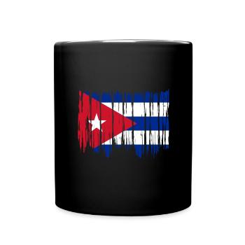 Kuba Flagge Karibik Urlaub Cuba Reise Havanna - Tasse einfarbig - Schwarz - Vorne