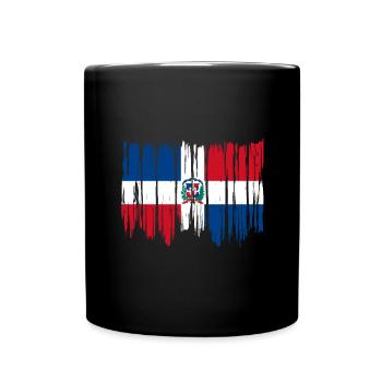 Dominican Republic Flag Dom Rep Flag Travel - Full Colour Mug - black - Front