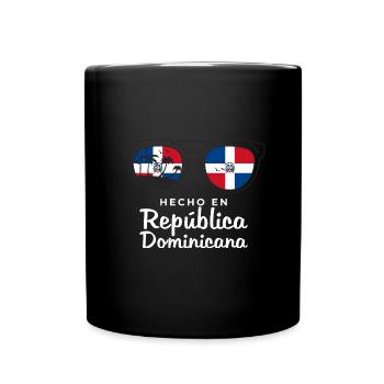 Dominican Republic Flag Dom Rep Flag Travel - Full Colour Mug - black - Front