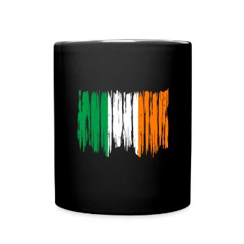 Ireland Flag Vintage Irish Flag Dublin - Full Colour Mug - black - Front