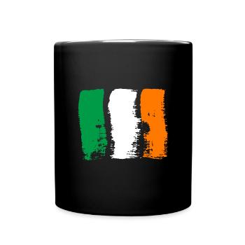 Ireland Flag Vintage Irish Flag Dublin - Full Colour Mug - black - Front