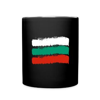 Bulgarien Flagge Bulgarische Fahne Goldstrand - Tasse einfarbig - Schwarz - Vorne