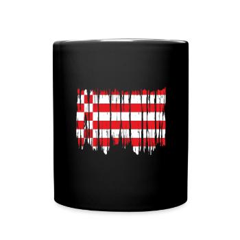 Bremen Flagge Bremer Fahne - Tasse einfarbig - Schwarz - Vorne