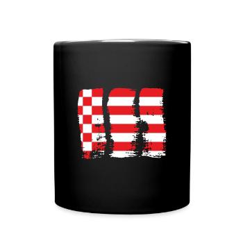 Bremen Flagge Bremer Fahne - Tasse einfarbig - Schwarz - Vorne