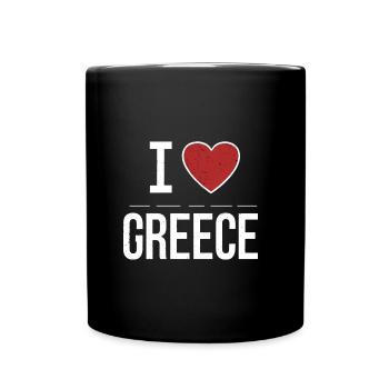 i love greece - Full Colour Mug - black - Front