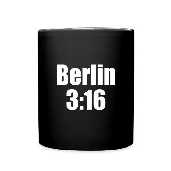 Berlin 3:16 - Tasse einfarbig - Schwarz - Vorne