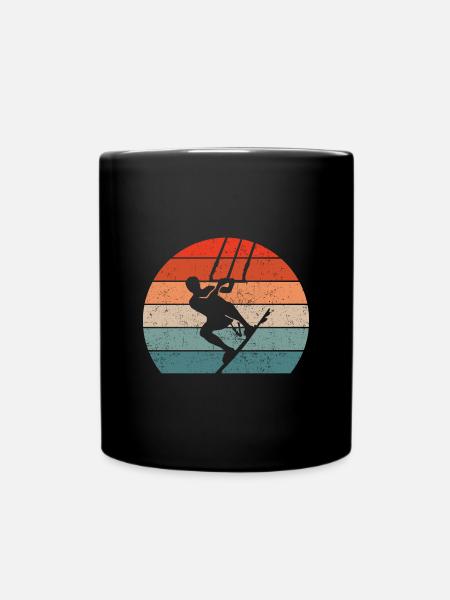 Kitesurfing - Tasse einfarbig - Schwarz