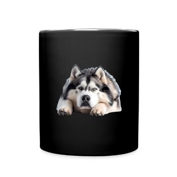 Alaskan malamute - Full Colour Mug - black - Front