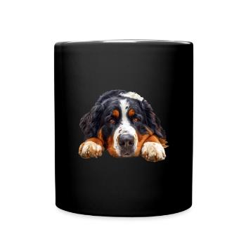 Bernese Mountain Dog - Tasse einfarbig - Schwarz - Vorne