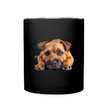 Border Terrier - Full Colour Mug - black - Front