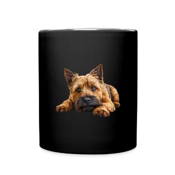 Cairn Terrier - Tasse einfarbig - Schwarz - Vorne