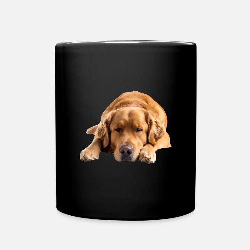 Golden Retriever - Tasse einfarbig - Schwarz