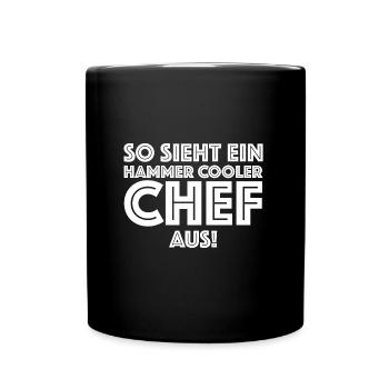 So sieht ein Hammer Cooler Chef aus | Business - Tasse einfarbig - Schwarz - Vorne